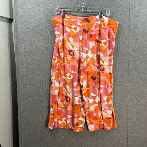 Susan Graver Liquid Knit Pull-On Culotte Pant Rose Rostract, Petite X-Large - Picture 2 of 8